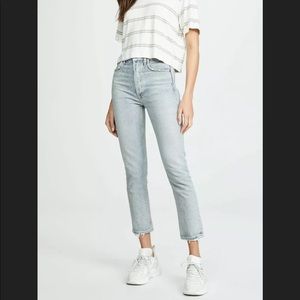 Agolde Riley High Rise Crop Jeans Vanish 28